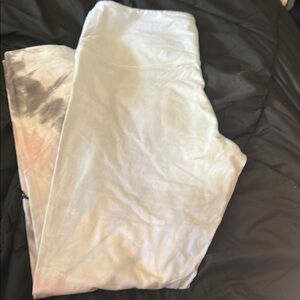 Victoria's Secret White and Pink Leggings